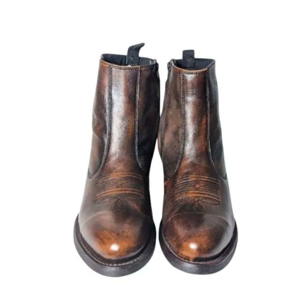 NWOB LAREDO Fletcher Brown Leather Boot Size 10.5D